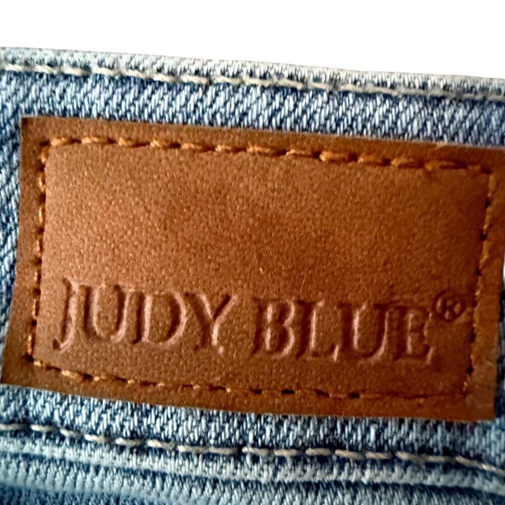 Judy Blue Skinny Jeans Distressed Button Fly Mid Rise Stretch Denim Size 3 - Picture 7 of 16